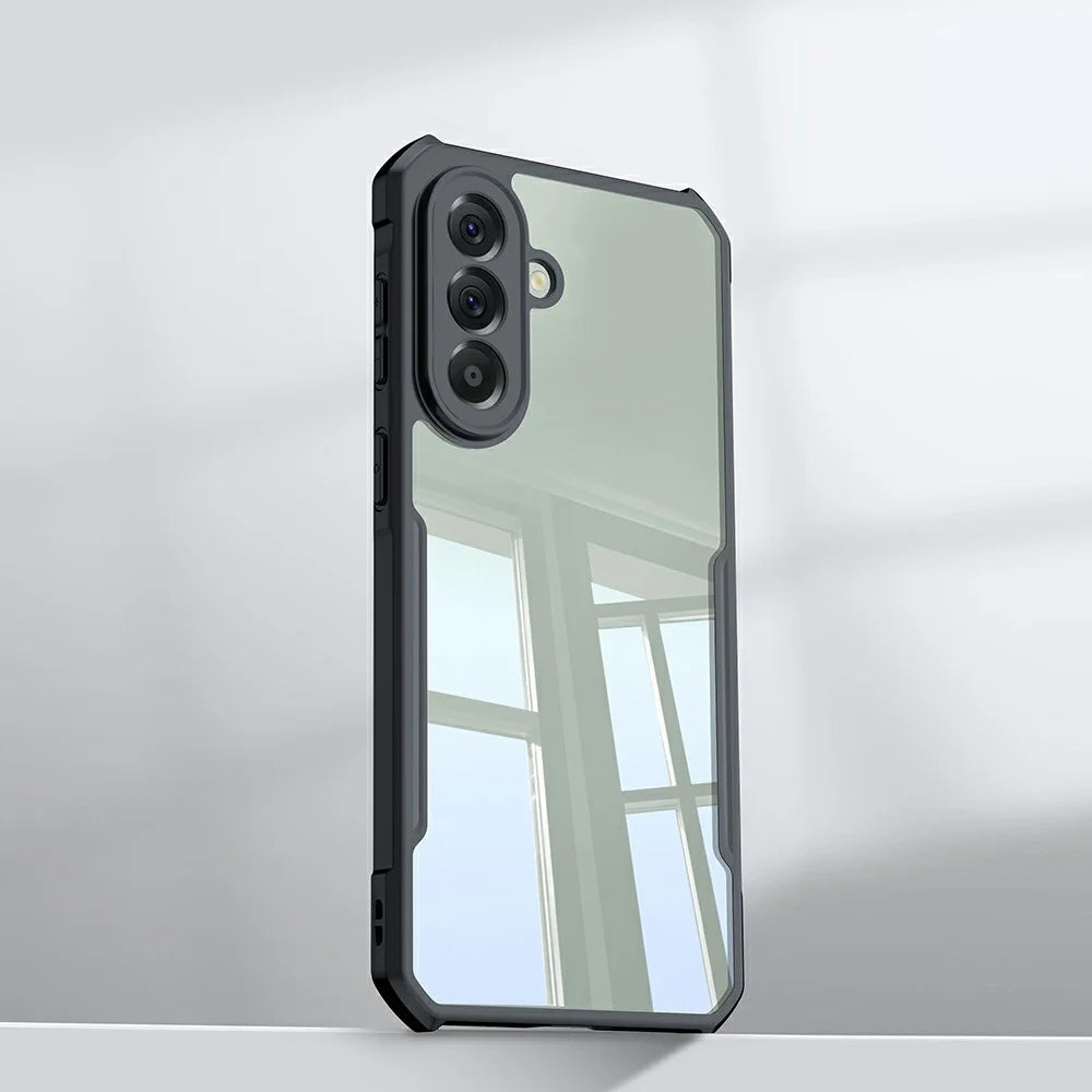 XUNDD For Samsung Galaxy A57 5G Case Dropproof TPU + Acrylic Clear Back Phone Cover - Black - 6