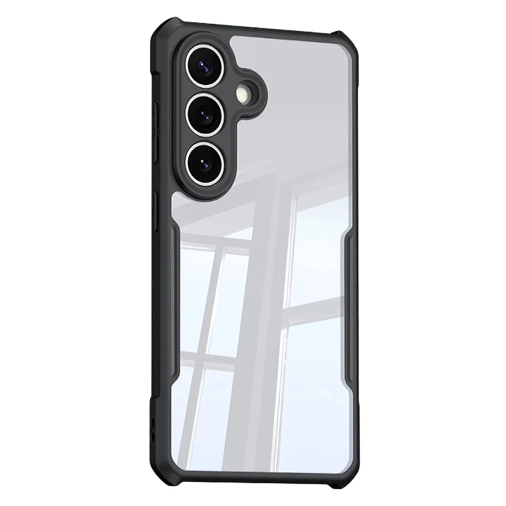 XUNDD For Samsung Galaxy S26+ Case Dropproof TPU + Acrylic Clear Back Phone Cover - Black - 1