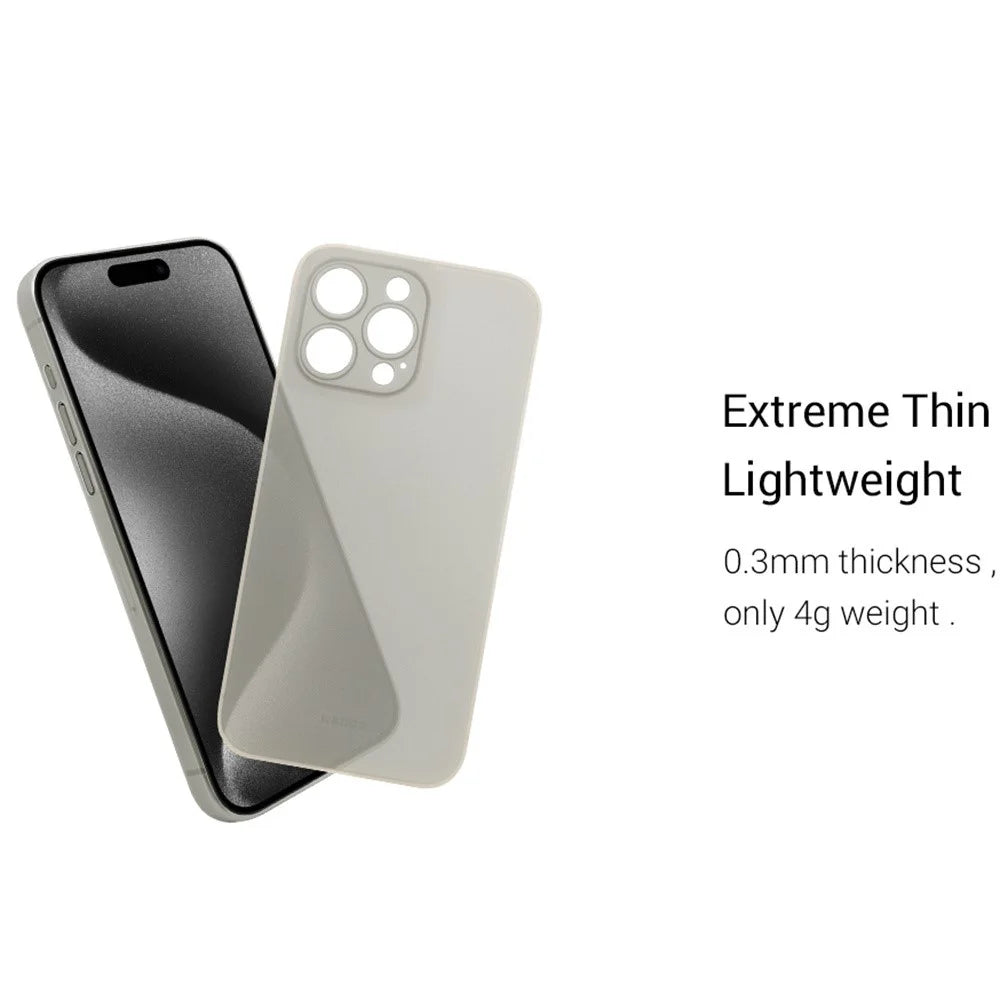 KZDOO Air Skin Series for iPhone 14 Pro Max Case Frosted Back Ultra Thin PP Phone Cover - Titanium Grey - 2