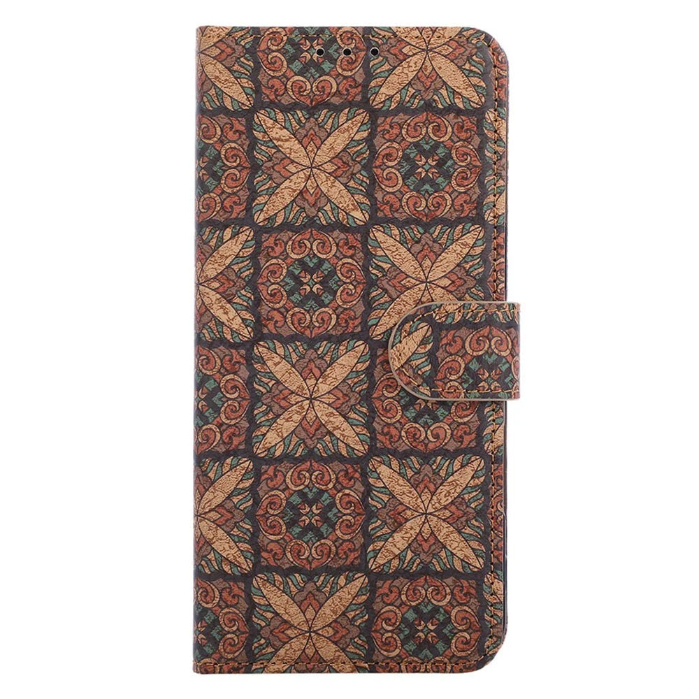 For Sony Xperia 10 VII Leather Wallet Case Bohemian-style TPU PU Phone Cover with Stand - Hearts - 6