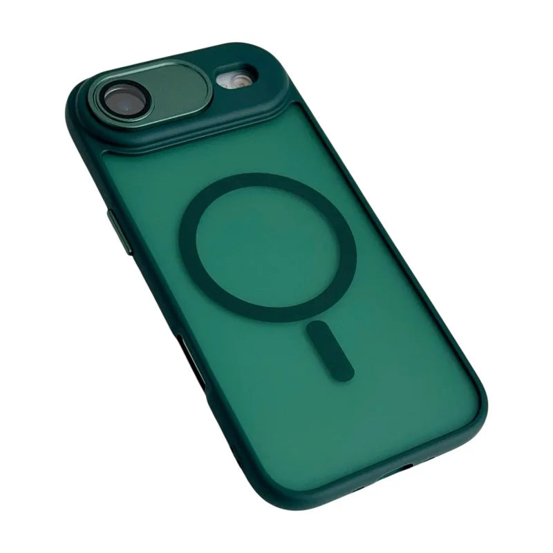 WANLONFENG For iPhone Air Magnetic Case  QB Series PC TPU Phone Cover with Screen Film - Dark Green - 3