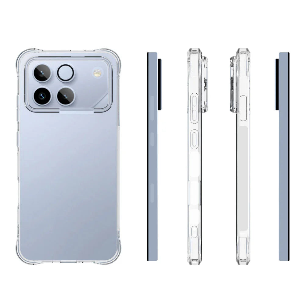 WANLONFENG For Honor Win 5G Case  WL Series 2.0mm TPU Phone Cover with Tempered Glass Film - Transparent - 3
