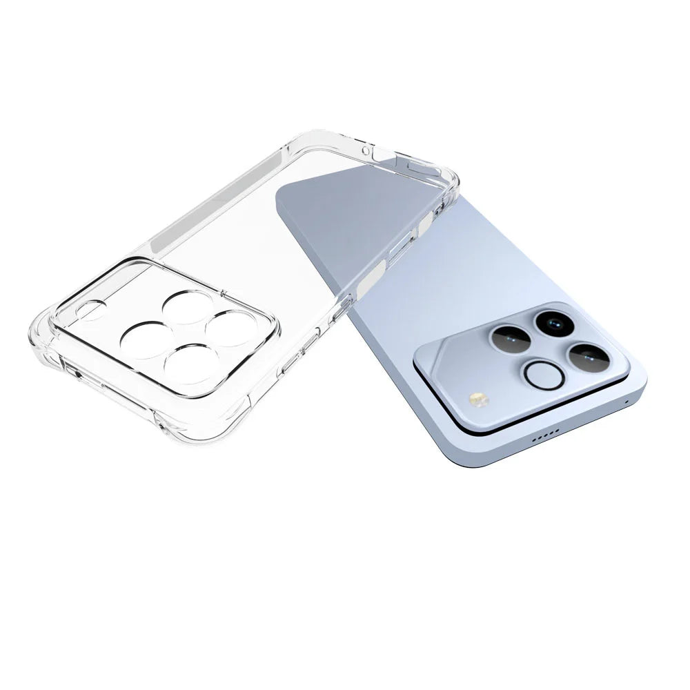 WANLONFENG For Honor Win 5G Case  WL Series 2.0mm TPU Phone Cover with Tempered Glass Film - Transparent - 5