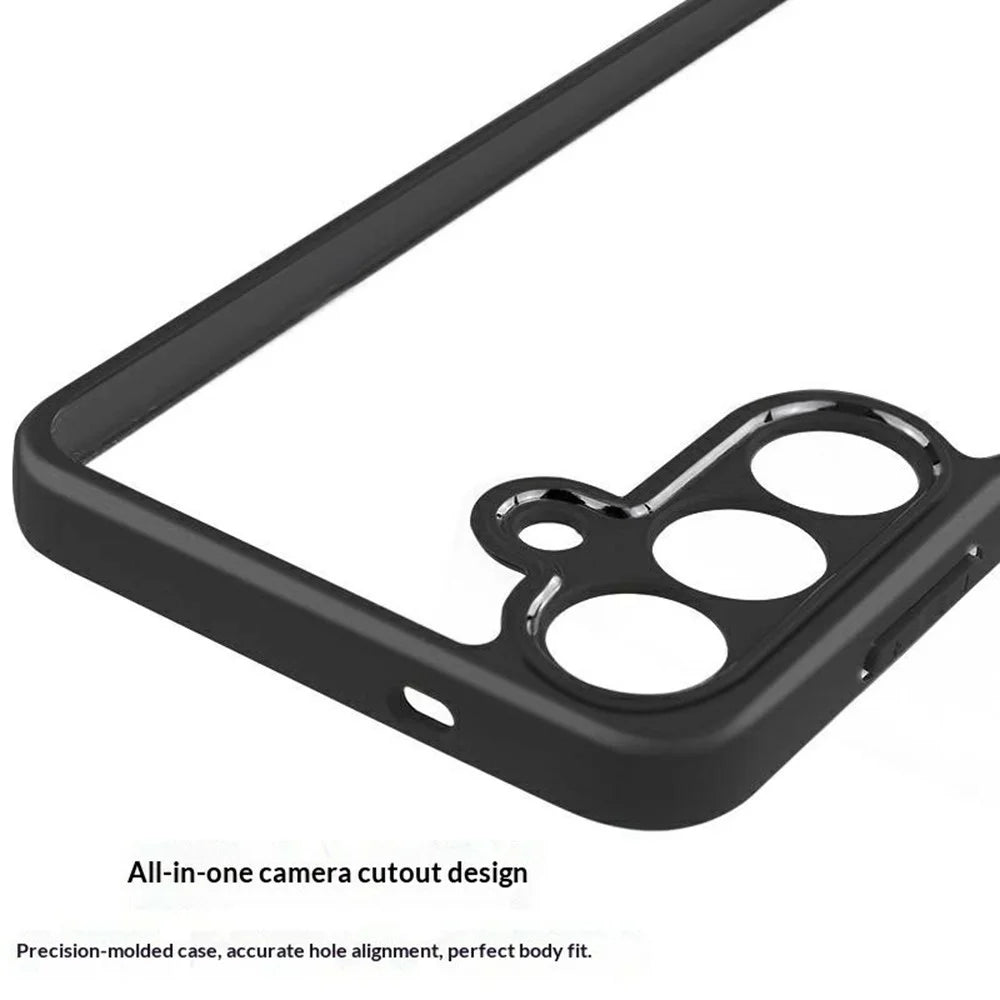 For Samsung Galaxy S26+ Phone Case Shockproof PC + TPU Clear Back Cover - Black+Transparent - 7