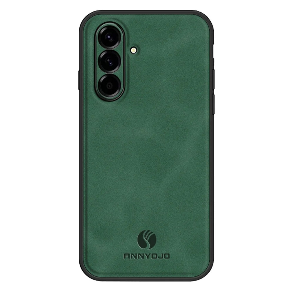 ANNYOJO For Samsung Galaxy A57 5G Case PU Leather + PC + TPU Anti Drop Phone Back Cover - Green - 1
