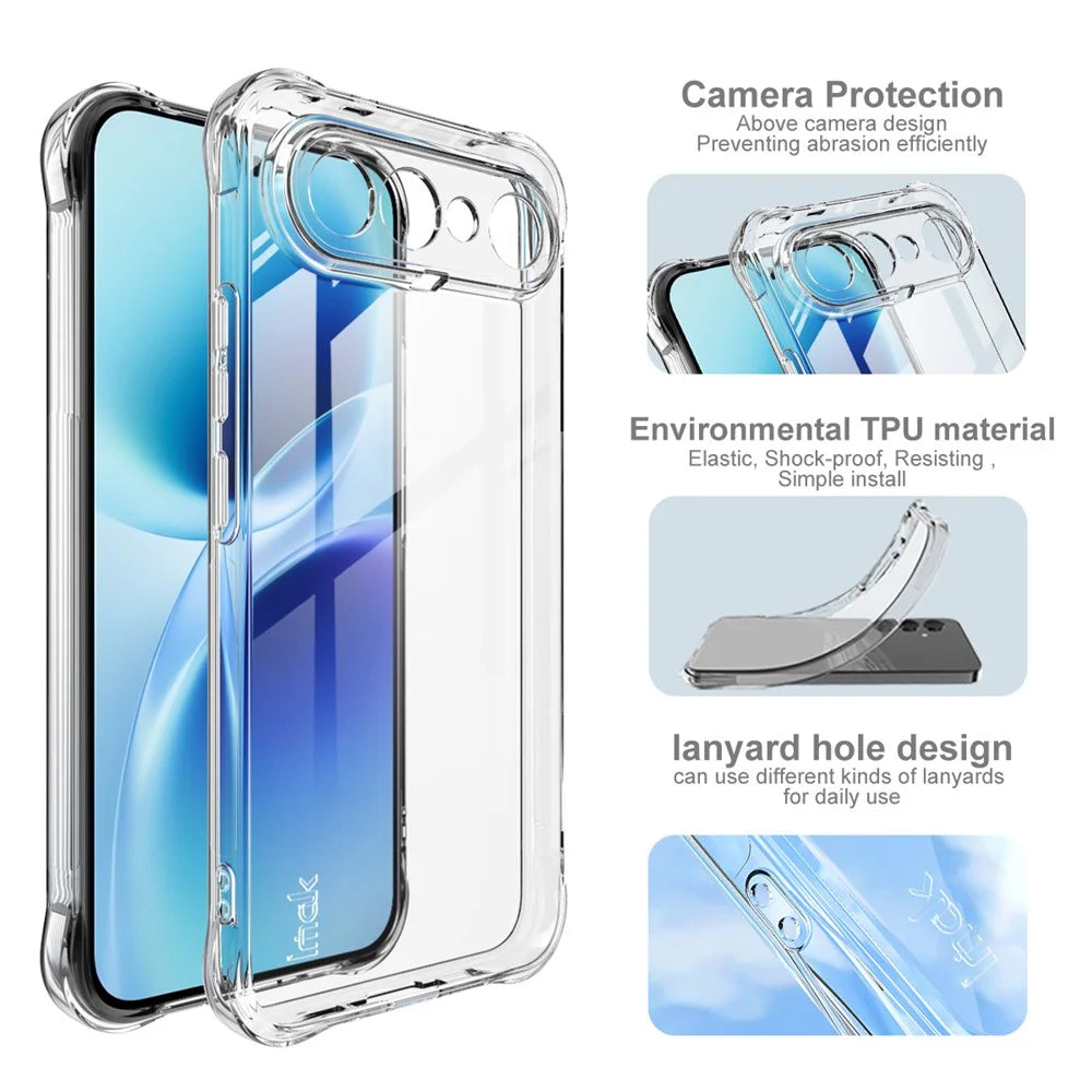 IMAK For vivo X300 FE 5G / S50 Pro mini 5G Case TPU Phone Cover Airbag Shockproof Protection - Transparent - 5