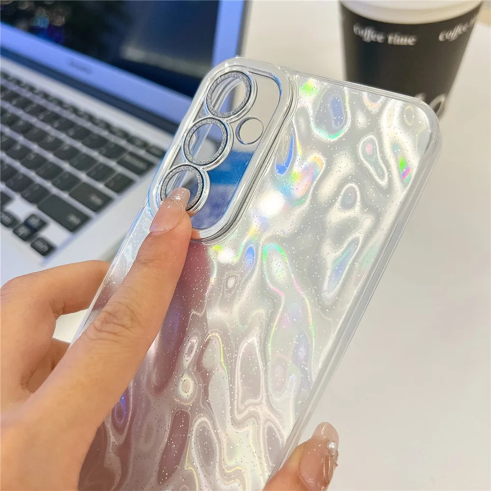 For Samsung Galaxy S26+ Case IMD Design Shockproof Hybrid Phone Cover with Glass Lens Film - Foil Pattern  /  Purple - 2