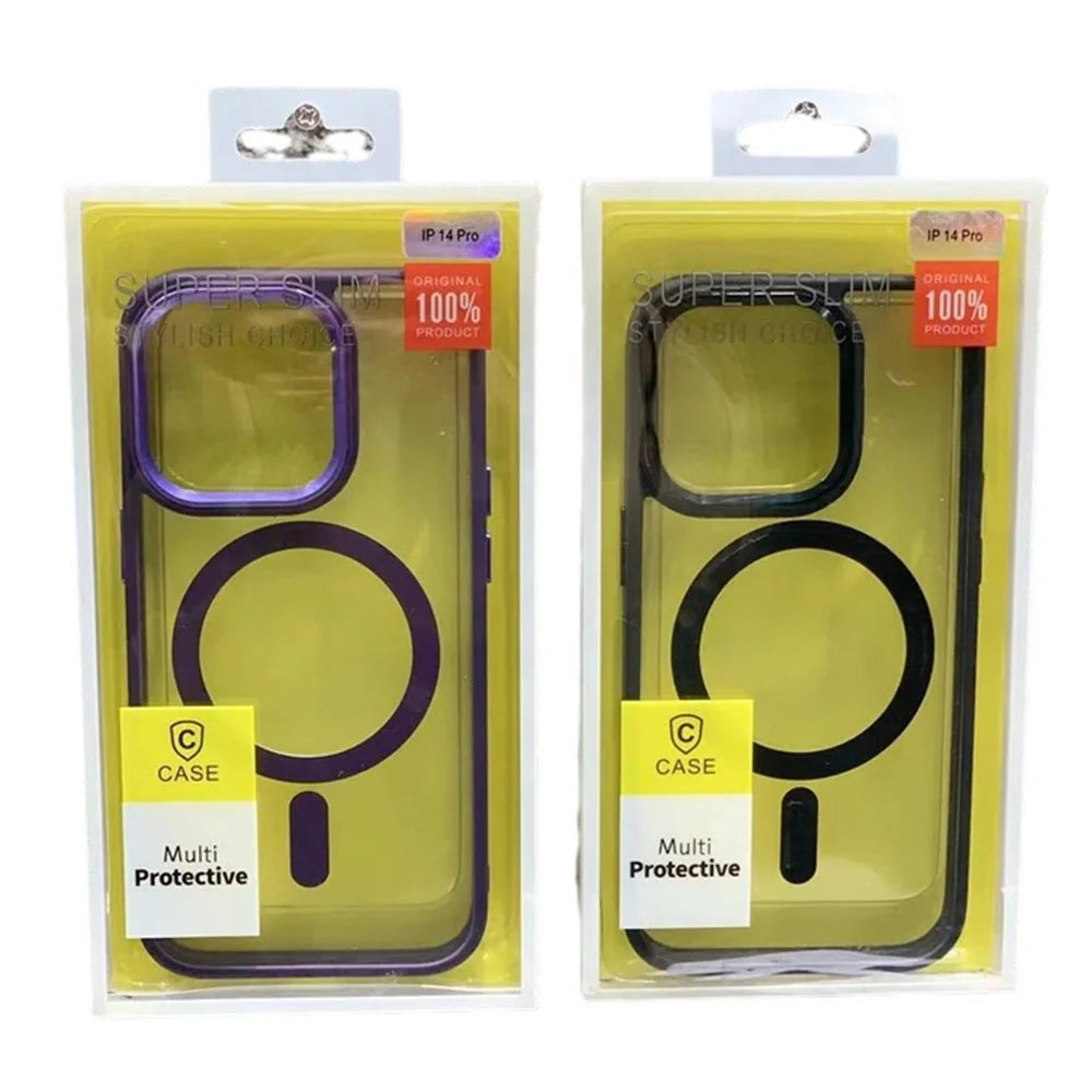 For iPhone 13 Pro Max Magnetic Case TPU + PC Clear Protective Phone Cover Compatible with MagSafe - White - 2