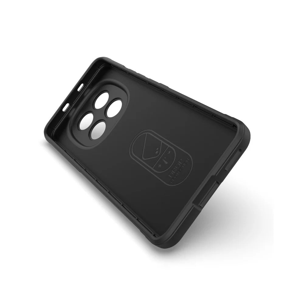 WANLONFENG HD Series For Xiaomi Poco M8 5G / Redmi Note 15 5G (Global) TPU Case Anti Slip Phone Cover with Tempered Glass - Black - 2