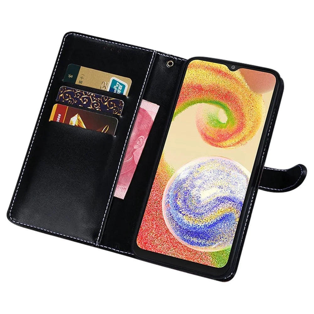 IDEWEI For Samsung Galaxy A23 4G / A23 5G (Global Version) Crocodile Texture PU Leather Wallet Phone Case Viewing Stand Magnetic Protective Flip Folio Cover - Black - 2