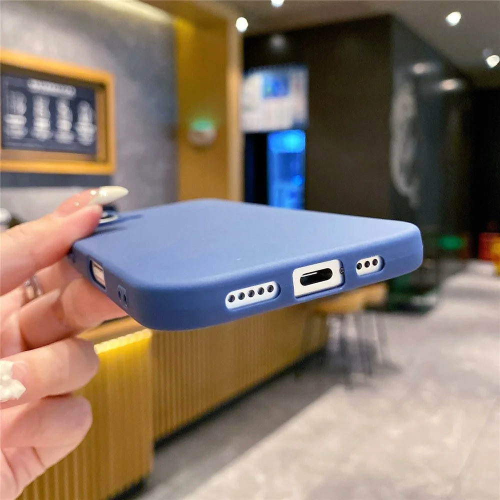 For iPhone 16 TPU Phone Case Matte Anti-Fingerprint Protective Cover - Dark Blue - 2