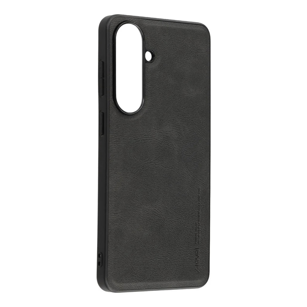 X-LEVEL Bojue-3 Series For Samsung Galaxy S26+ Case Leather Coated PC+TPU Phone Back Cover - Black - 2