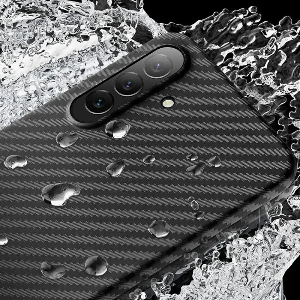 X-LEVEL For Samsung Galaxy S26 Case Carbon Fiber Texture Hard PC Phone Cover Anti Shock - Black - 5