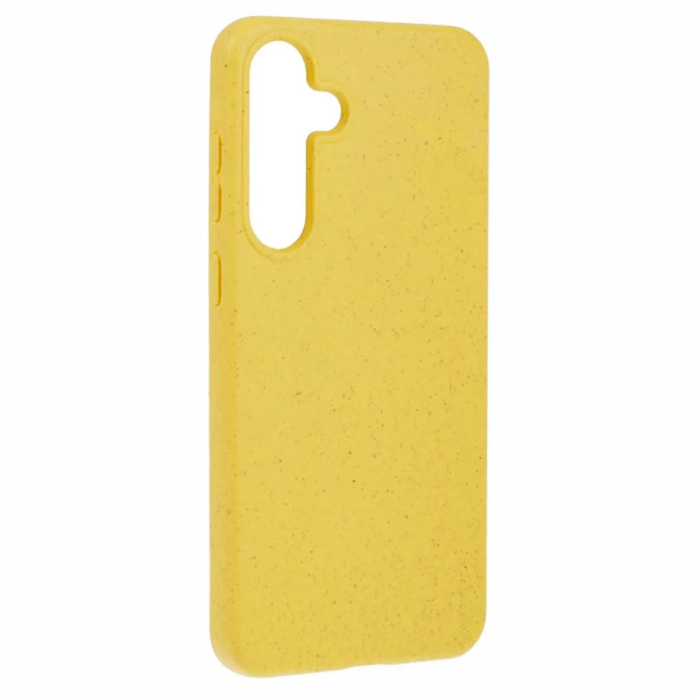For Samsung Galaxy S26+ Case Biodegradable Wheat Straw + TPU Matte Phone Cover - Yellow - 3
