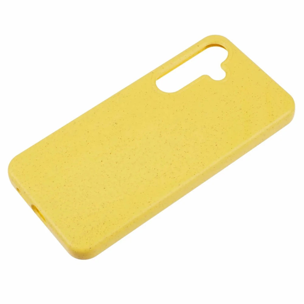 For Samsung Galaxy S26+ Case Biodegradable Wheat Straw + TPU Matte Phone Cover - Yellow - 5