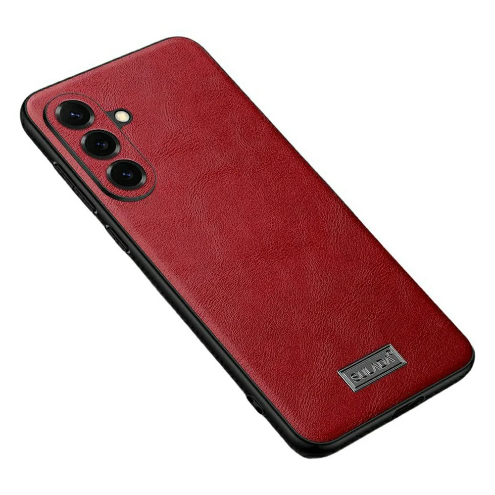 SULADA For Samsung Galaxy S26 Case PU Leather + TPU + PC Back Phone Cover - Red - 1