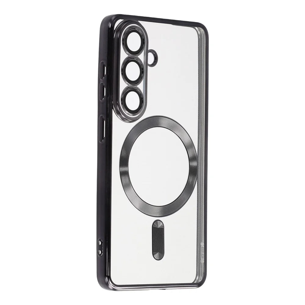X-LEVEL For Samsung Galaxy S26 Magnetic Case Flexible TPU Clear Phone Cover with Lens Film - Black - 2