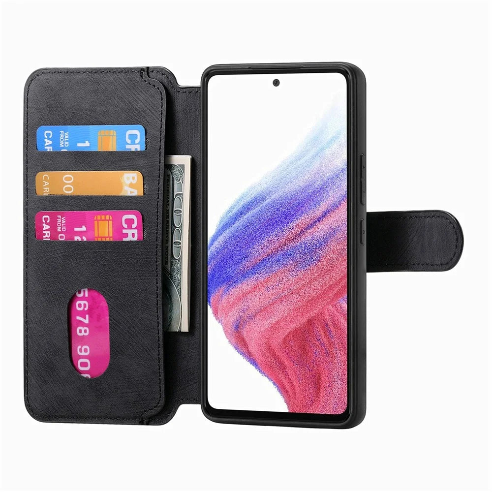 CASENEO MW-03 Magnetic Case For Google Pixel 9 Pro  /  9 Detachable Leather Phone Wallet Cover - Black - 2