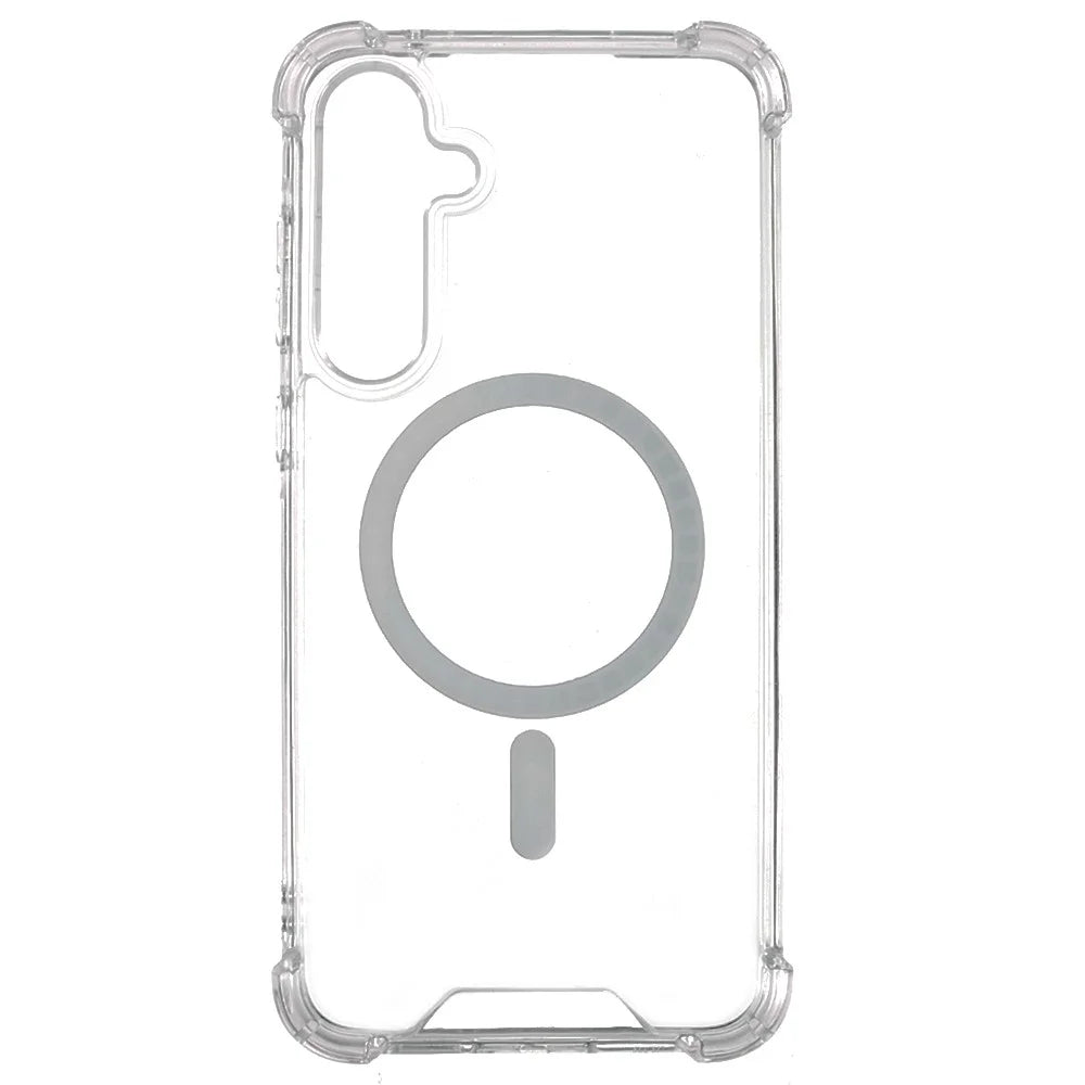 For Samsung Galaxy A57 5G Magnetic Case 1.5mm Shockproof TPU + Acrylic Phone Back Cover - Transparent - 2