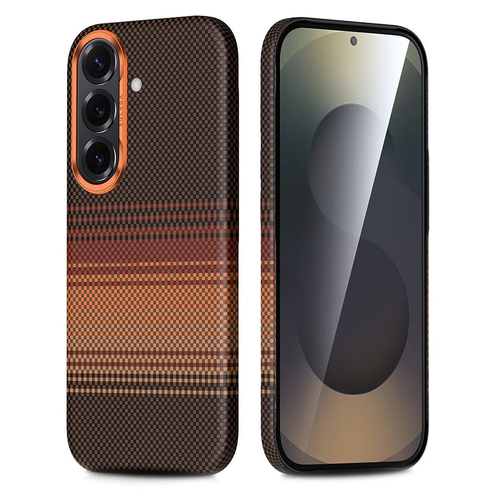 SULADA For Samsung Galaxy S26+ Magnetic Case Shockproof Hard PC Phone Back Cover - Orange - 1