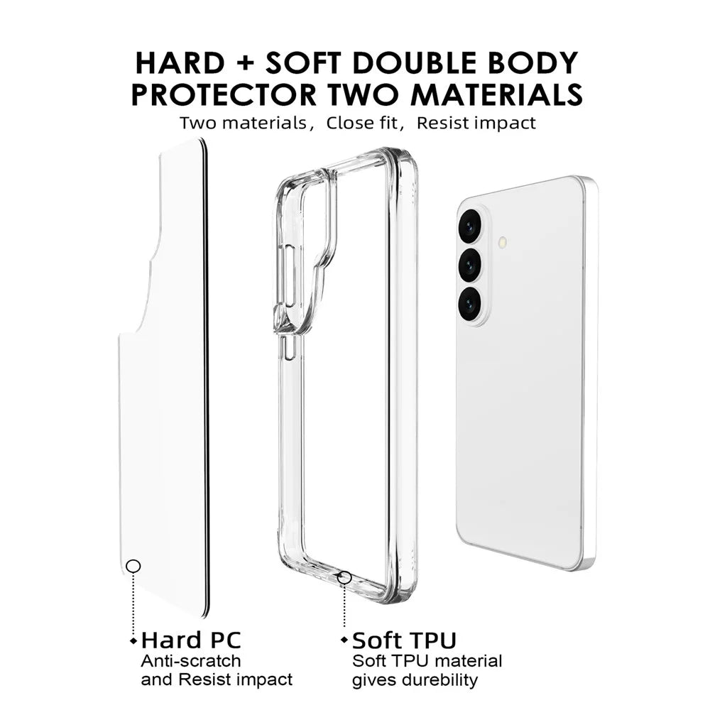 For Samsung Galaxy S26 Case PC + TPU Dropproof Transparent Phone Cover - Transparent - 4