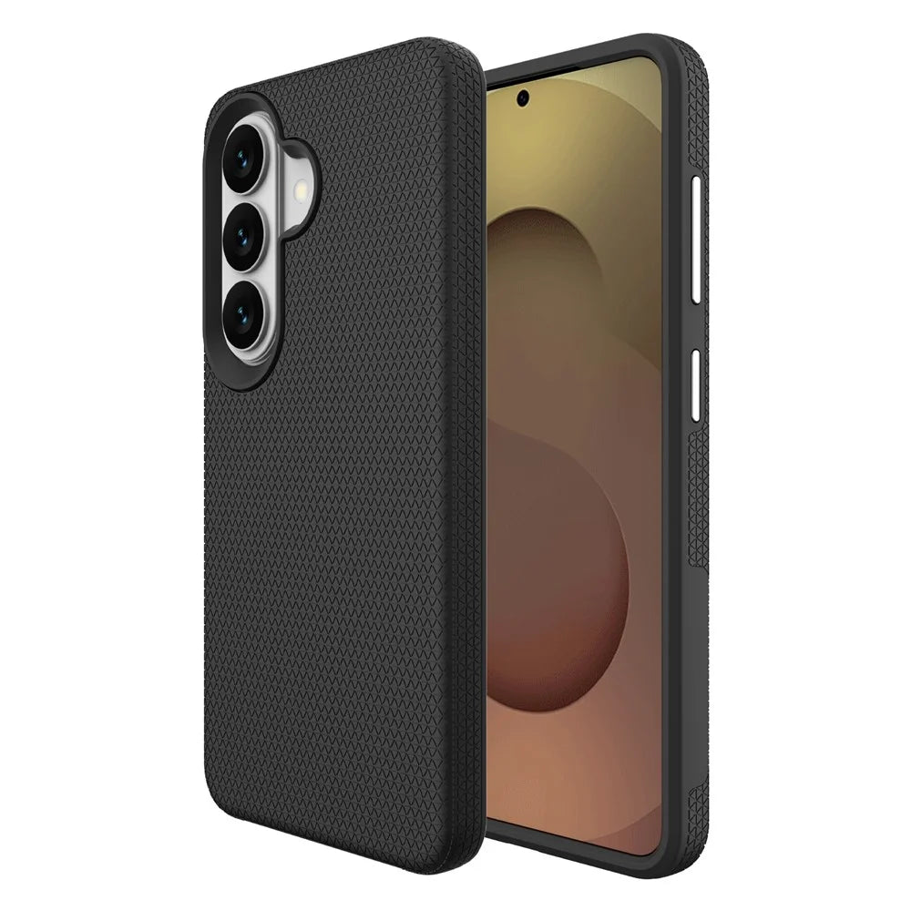 Magnetic Case For Samsung Galaxy S25+  /  S24+ Shockproof TPU + PC Phone Cover - Black - 1