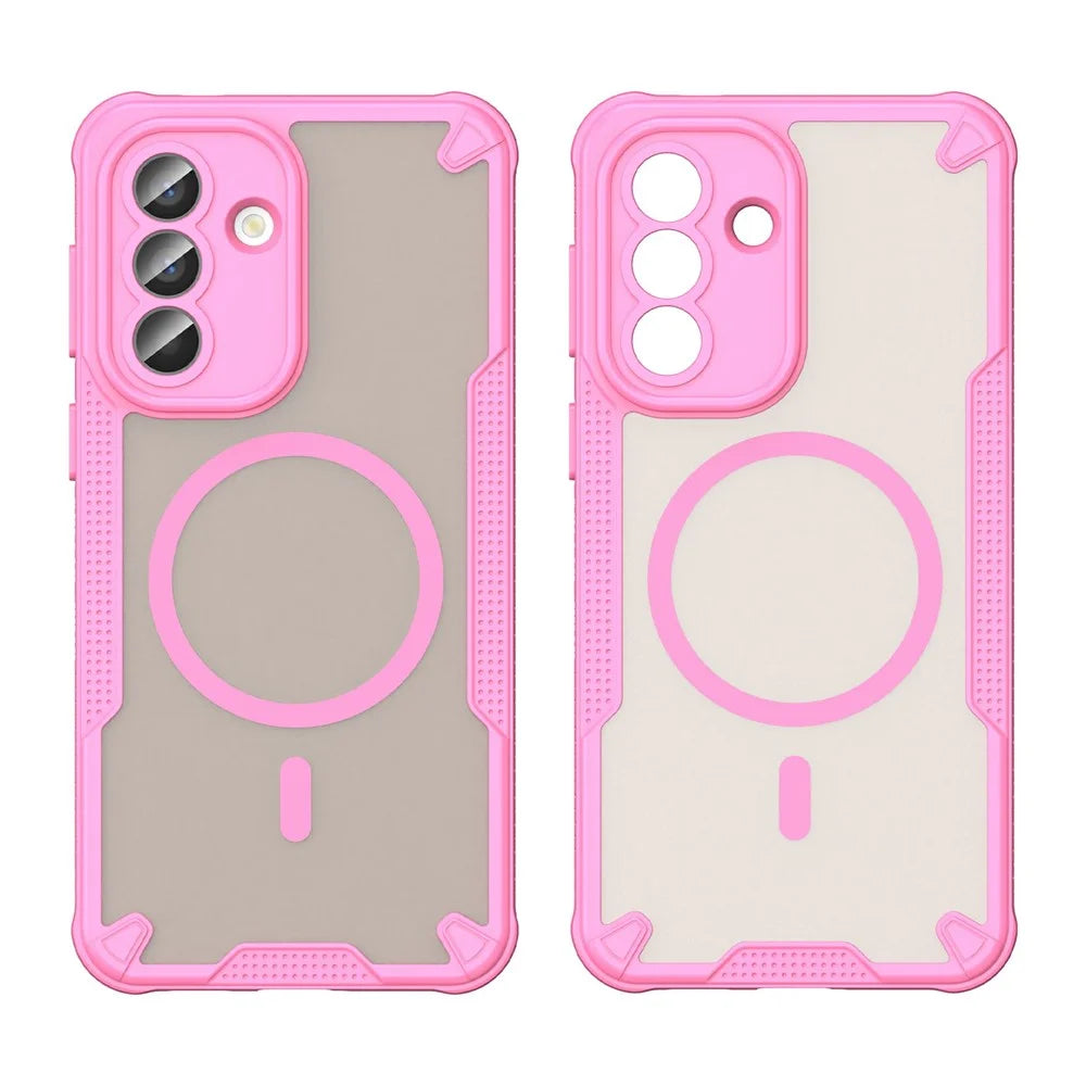 For Samsung Galaxy A57 5G Magnetic Case TPU + PC Phone Back Cover - Pink - 2