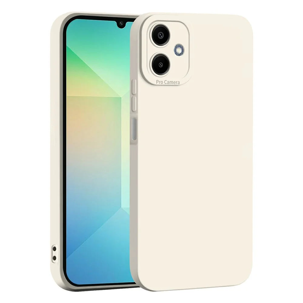 For Samsung Galaxy A06 5G Case Precise Camera Cutouts Soft TPU Shockproof Phone Cover - White - 1