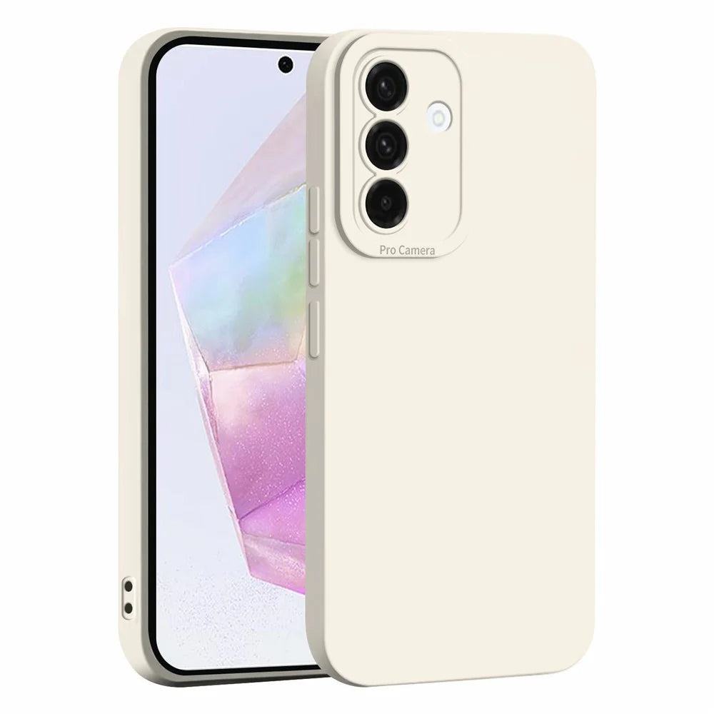 For Samsung Galaxy A36 5G Case Precise Camera Cutouts Soft TPU Shockproof Phone Cover - White - 1