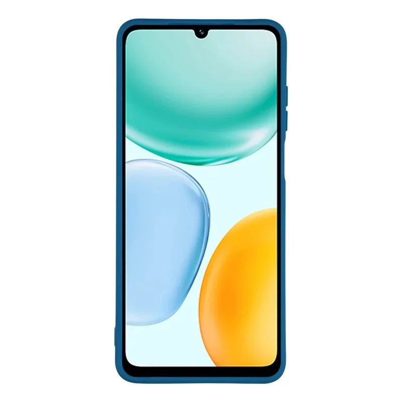 WANLONFENG For Honor X5c 4G / Honor X5c Plus 4G Case  ZB Series Precise Cutouts Straight Edge TPU Phone Cover with Tempered Glass Film - Sapphire - 3
