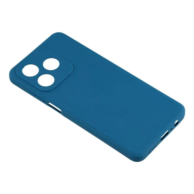 WANLONFENG For Honor X5c 4G / Honor X5c Plus 4G Case  ZB1 Series Precise Cutouts Straight Edge TPU Phone Cover with 2Pcs Tempered Glass Films - Sapphire - 5