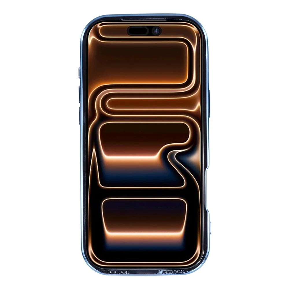 For iPhone 17 Pro Case Electroplated TPU Shell Meteorite Texture Phone Cover - Blue - 2