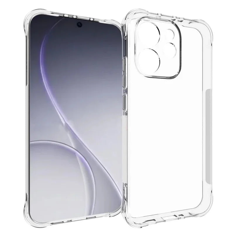 WANLONFENG For Oppo Reno15 5G (China) / Oppo Reno15 Pro 5G (Global) Case  WL Series 2.0mm TPU Phone Cover with Tempered Glass Film - Transparent - 2