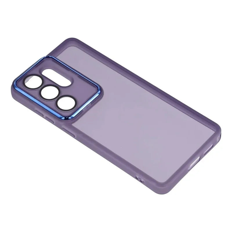 WANLONFENG For Samsung Galaxy S26 Ultra TPU Case  DKSM Series Electroplated Frame Back Cover with Tempered Glass - Purple - 4