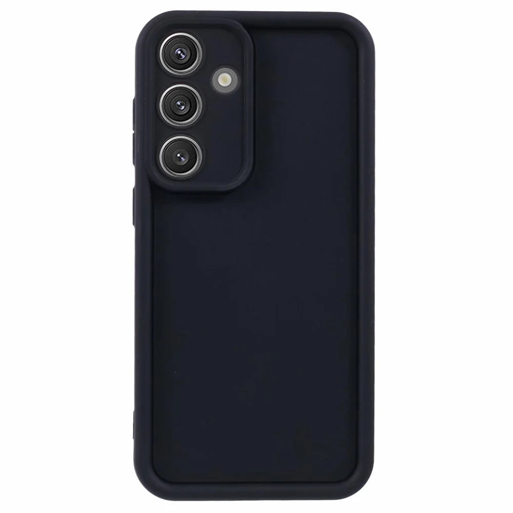 For Samsung Galaxy S26 Case Grooved Design TPU Anti Slip Phone Cover - Black - 1