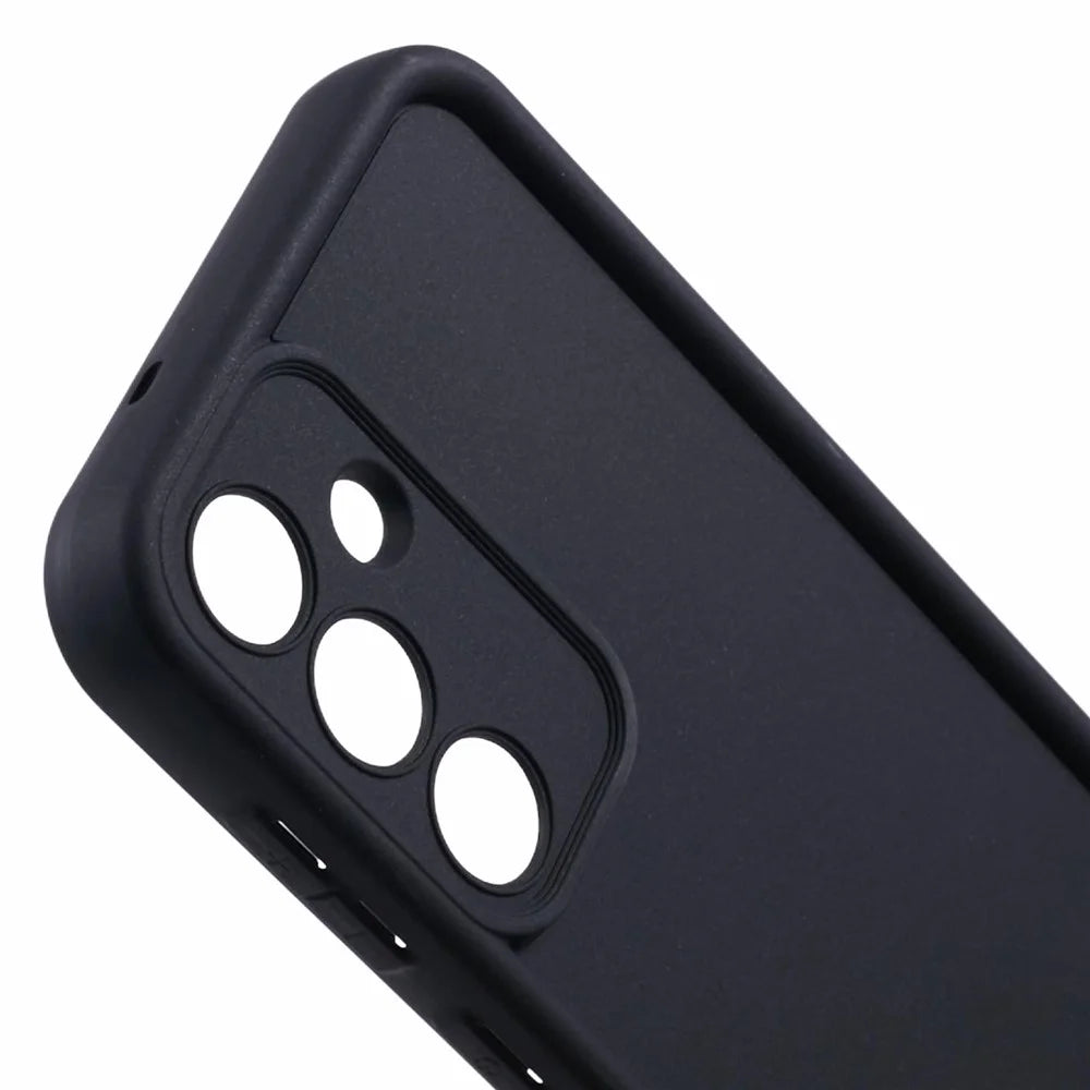 For Samsung Galaxy A57 5G Case Grooved Design TPU Anti Slip Phone Cover - Black - 5