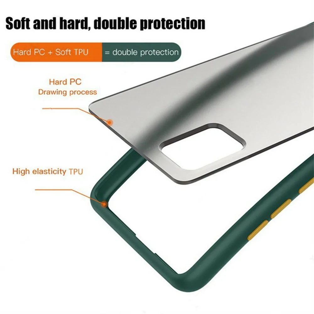 For Samsung Galaxy S26 Case TPU + PC Matte Anti Drop Phone Back Cover - Midnight Green - 2