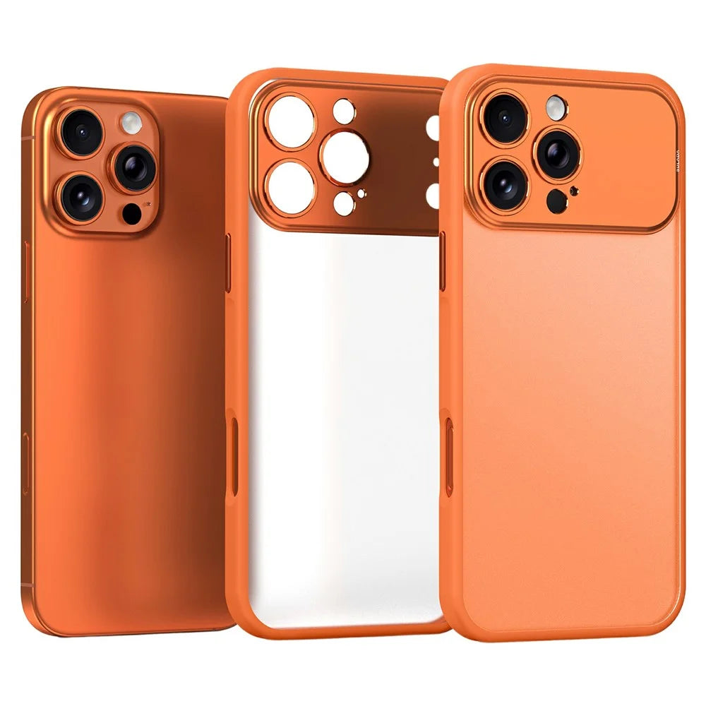 SULADA For iPhone 16 Pro Max Case Transfer to 17 Pro Max PC TPU Anti-drop Phone Back Cover - Orange - 1