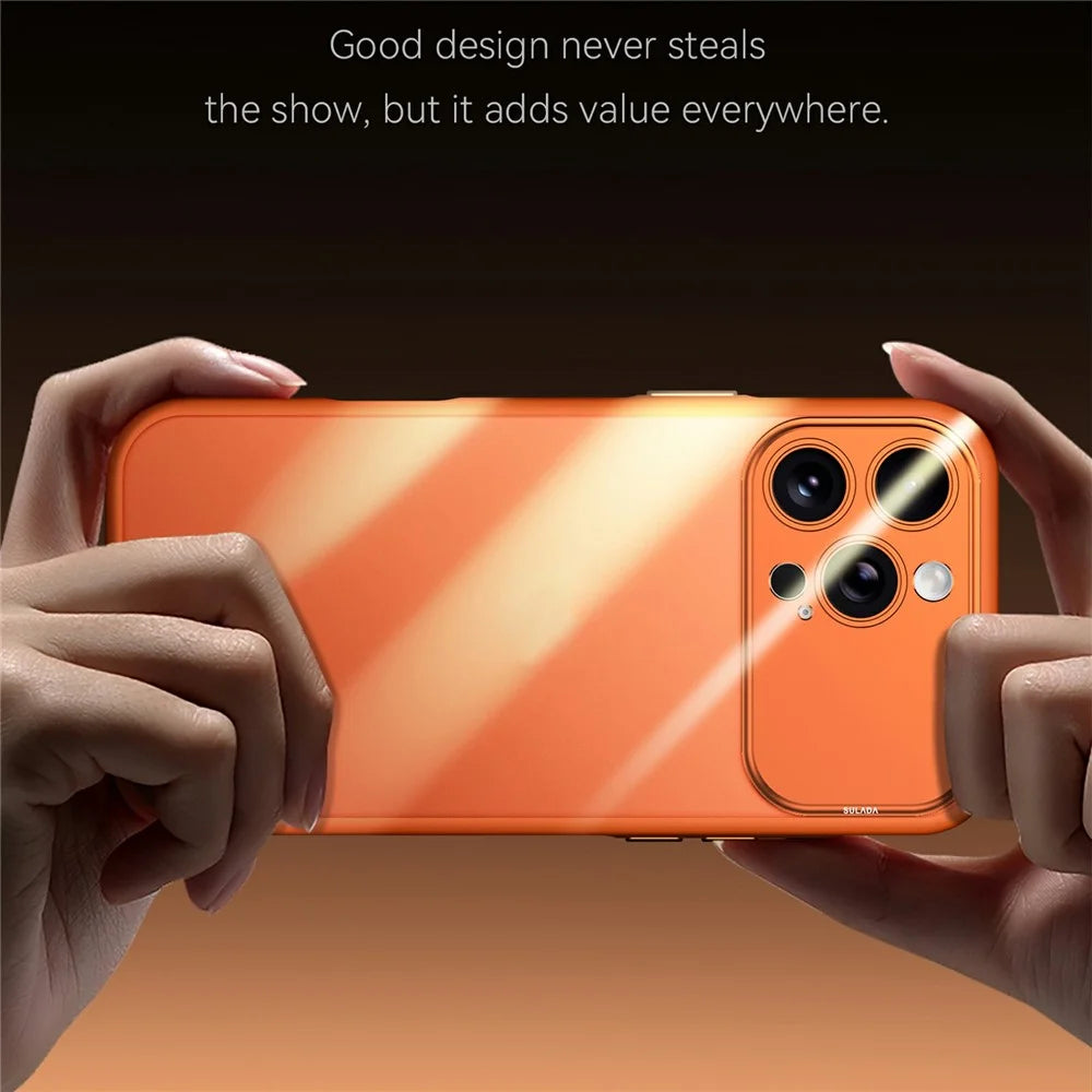 SULADA For iPhone 16 Pro Max Case Transfer to 17 Pro Max PC TPU Anti-drop Phone Back Cover - Orange - 2