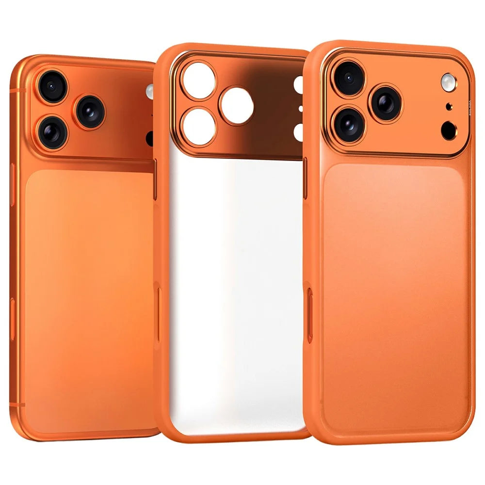 SULADA For iPhone 17 Pro Max Case PC TPU Anti Drop Phone Back Cover - Orange - 1