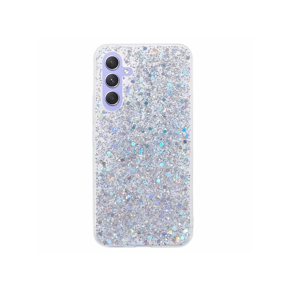 For Samsung Galaxy S26 Case Shockproof Soft TPU Phone Cover Glittery Design - Silver - 1