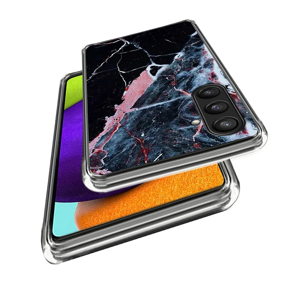 For Samsung Galaxy A57 5G Case Pattern Printing TPU Phone Back Cover - Black Marble - 2