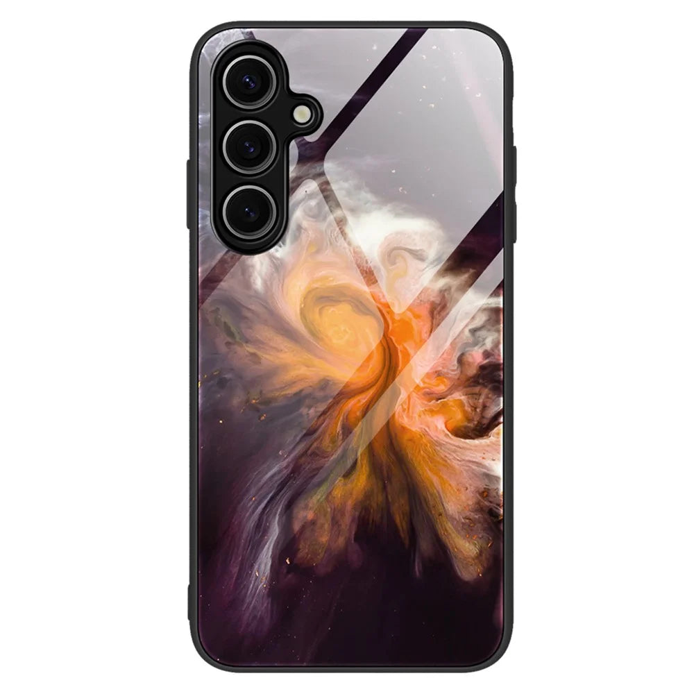 For Samsung Galaxy S26 Case Marble Pattern Tempered Glass + PC + TPU Phone Cover - DL01 - 1