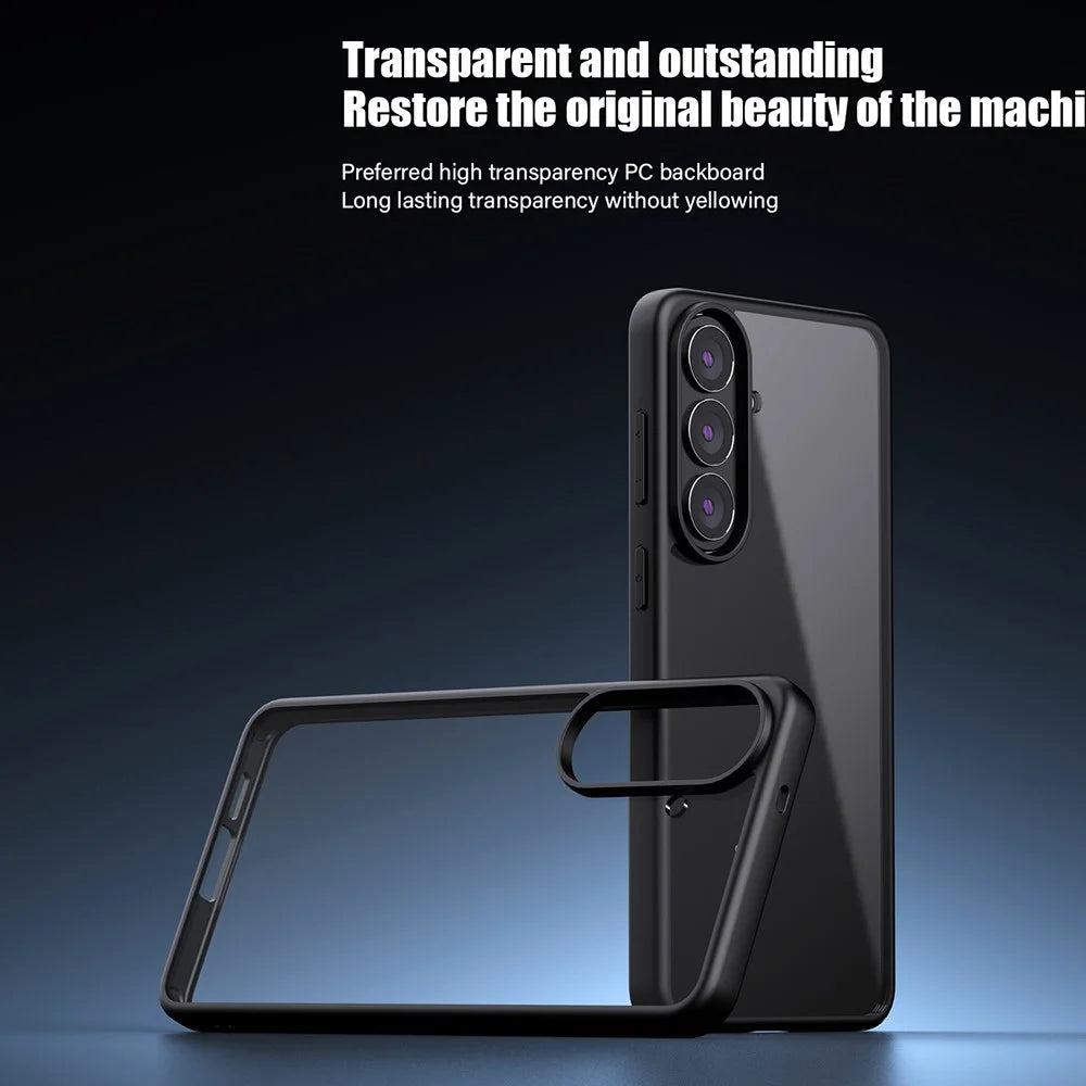 For Samsung Galaxy S26+ Case Shockproof Slim Hard PC+Soft TPU Phone Cover - Black - 4