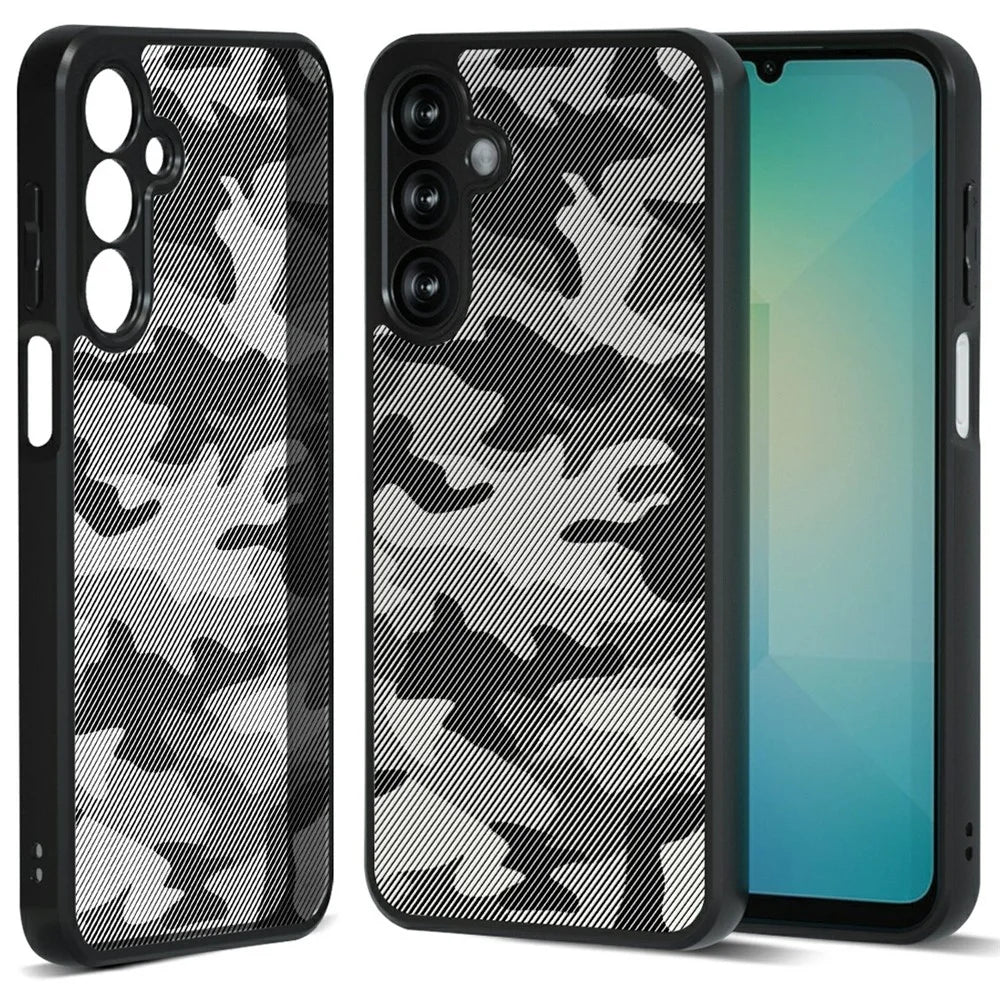 IBMRS For Samsung Galaxy S25 FE Case Soft TPU Frame Hard PC Back Anti-Fall Phone Cover - Artistic Camouflage - 1