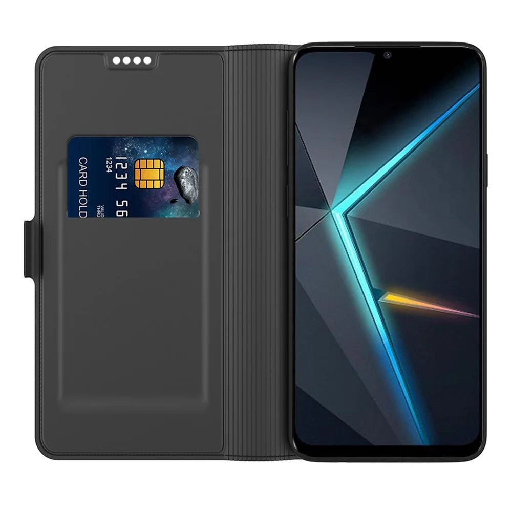 For ZTE nubia RedMagic 11 Air 5G Case Shockproof TPU Inner Shell Leather Phone Cover Card Slot - Black - 2