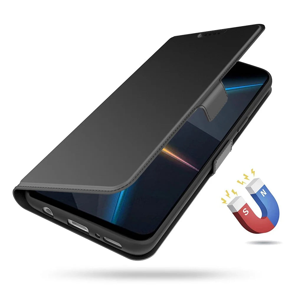 For ZTE nubia RedMagic 11 Air 5G Case Shockproof TPU Inner Shell Leather Phone Cover Card Slot - Black - 4