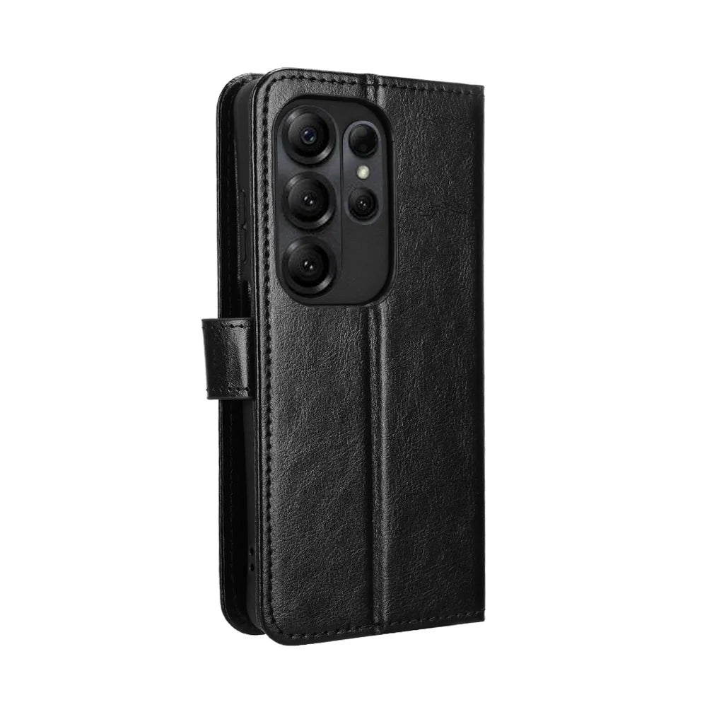 For Doogee Note 56X PU Leather Case with Strap Crazy Horse Texture Phone Wallet Cover - Black - 7