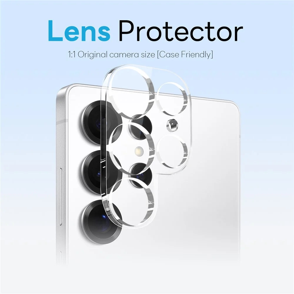 NORTHJO For Samsung Galaxy S25 Ultra Magnetic Case PC + TPU Phone Cover Set with Front Screen Protector + Lens Film - Transparent - 4