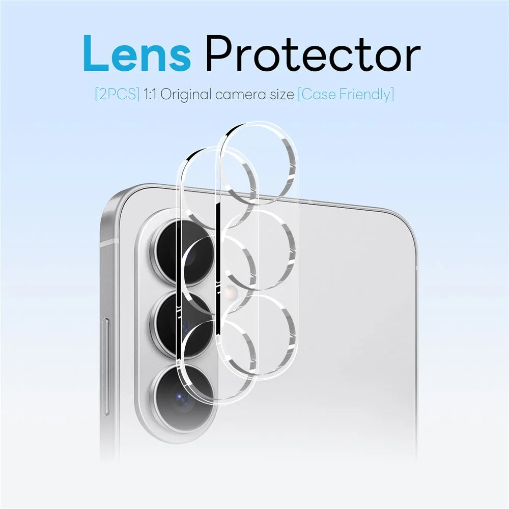 NORTHJO 5 in 1 Set for Samsung  Galaxy S26  /  S26 Pro Magnetic Case PC + TPU Phone Cover with 2 Front Screen Protector (Support Fingerprint Unlock) + 2 Lens Film - Transparent - 4